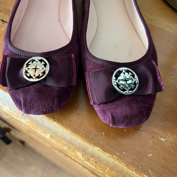 Kate spade wine red suede ballet flats - Picture 2 of 9